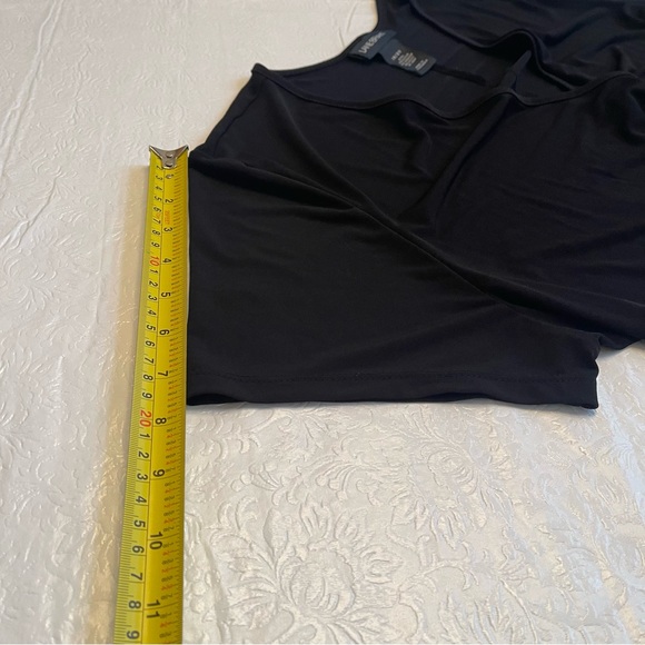 Lane Bryant Faux Wrap Short Sleeve Dress Slinky V-Neck Pullover Cap Sleeve sz 18 - Picture 10 of 11